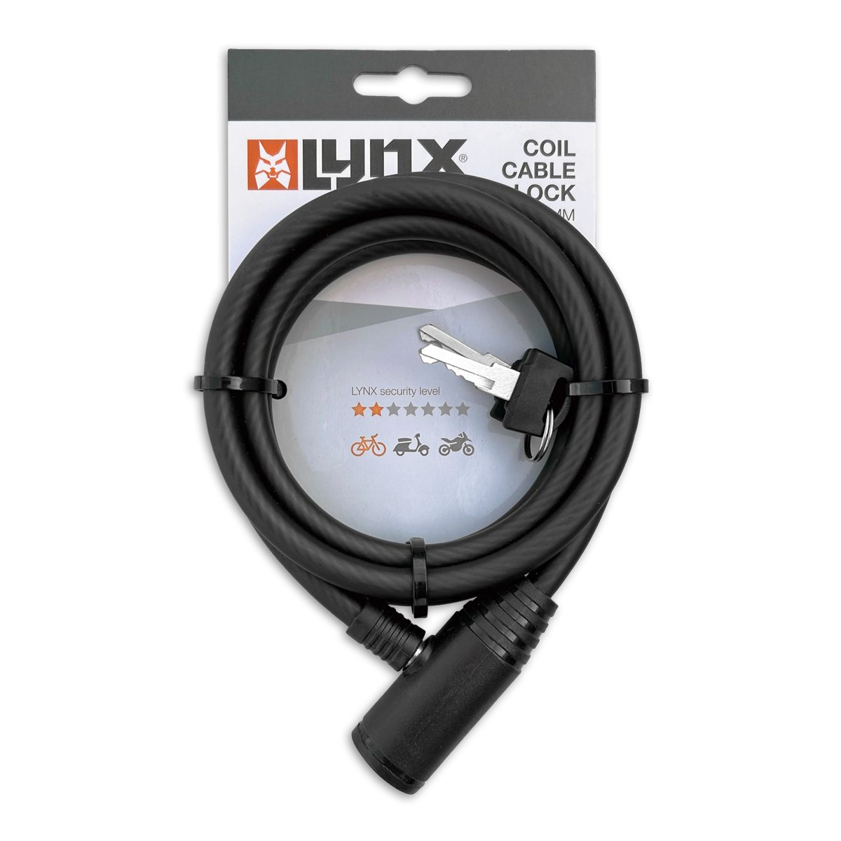 410031 LYNX Antivol à câble spiralé 150 cm x 8 mm